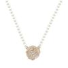 Elegant Camellia Pearl Pendant Necklace For Women Vintage Sweet Flower Clavicle Chain Necklace Party Jewelry Gift