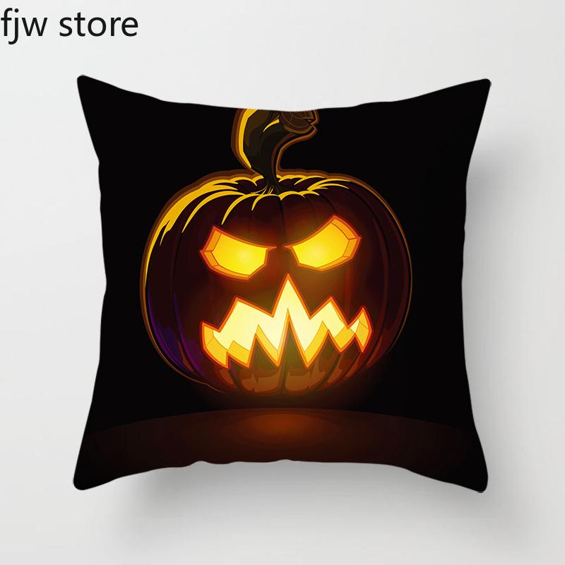 Halloween Decoration Pillowcase Pumpkin Ghost Face Party Sofa Cushion Cover Bedroom Home Decor 45x45cm