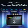 NFC Bluetooth 5.3 Audio Receiver Transmitter RGB Colorful Light USB 3.5MM AUX RCA Coaxial Optical DAC Converter Wireless Adapter