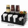 Schwarzer Acryl-Getränkehalter Mehrschichtiger Getränkeaufbewahrungsständer Strohhalm-Aufbewahrungsbox Kaffee-Milchtee-Shop Becherbehälter Ausstellungsständer