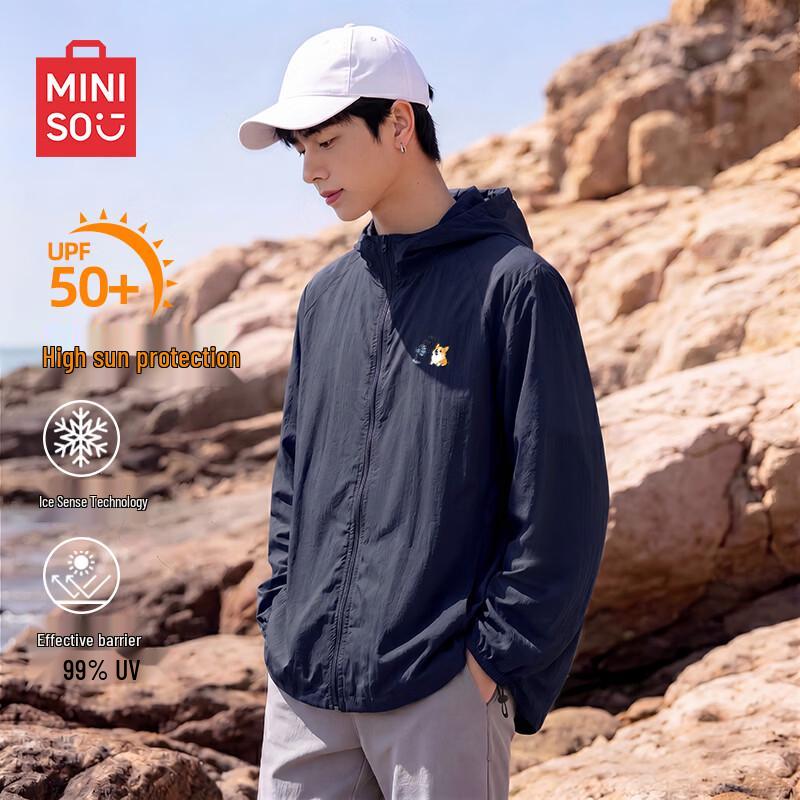 MINISO Men's Hooded Ice Silk Sun Protection Jacket