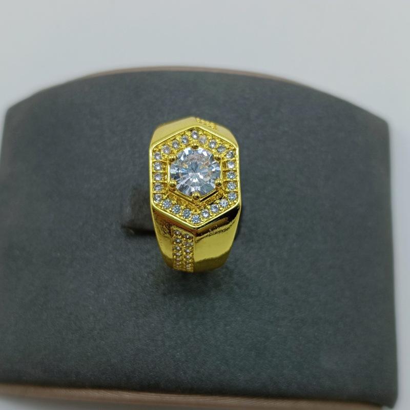 S925 stříbrný prsten korejská verze platinovaný pánský diamantový prsten počítadlo originální šperky volné diamanty pozlacené 8k zlato jazzový diamantový prsten muži