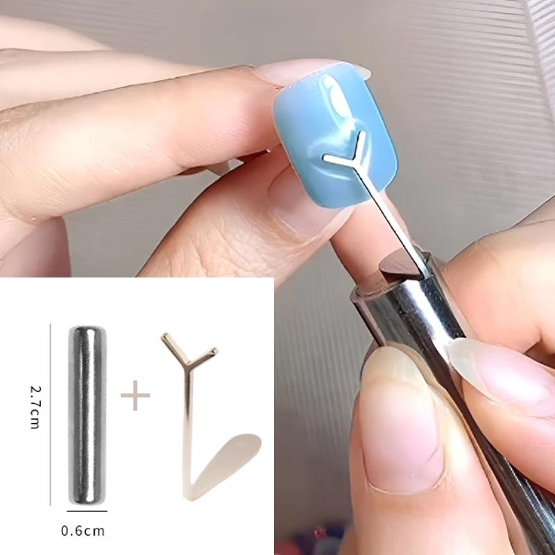 Cat Eye Nail Magnet Set With Y-Shape Wire Precision Heart & Ingot Designs, Odorless Nail Art Accessories For Stun Magnetic Shine