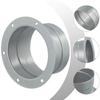 Metal Exhaust Duct Connector Flange Round 75-300mm Straight Flange Adapter High-temperature Resistant Air Vent Duct Flange