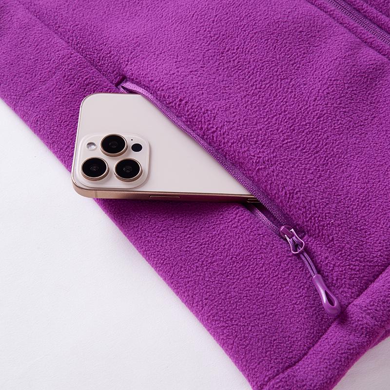 Women's European Size Fleece Vest - Casual Stand Collar Outerwear for Autumn/Winter, Plus Velvet Sleeveless Cardigan