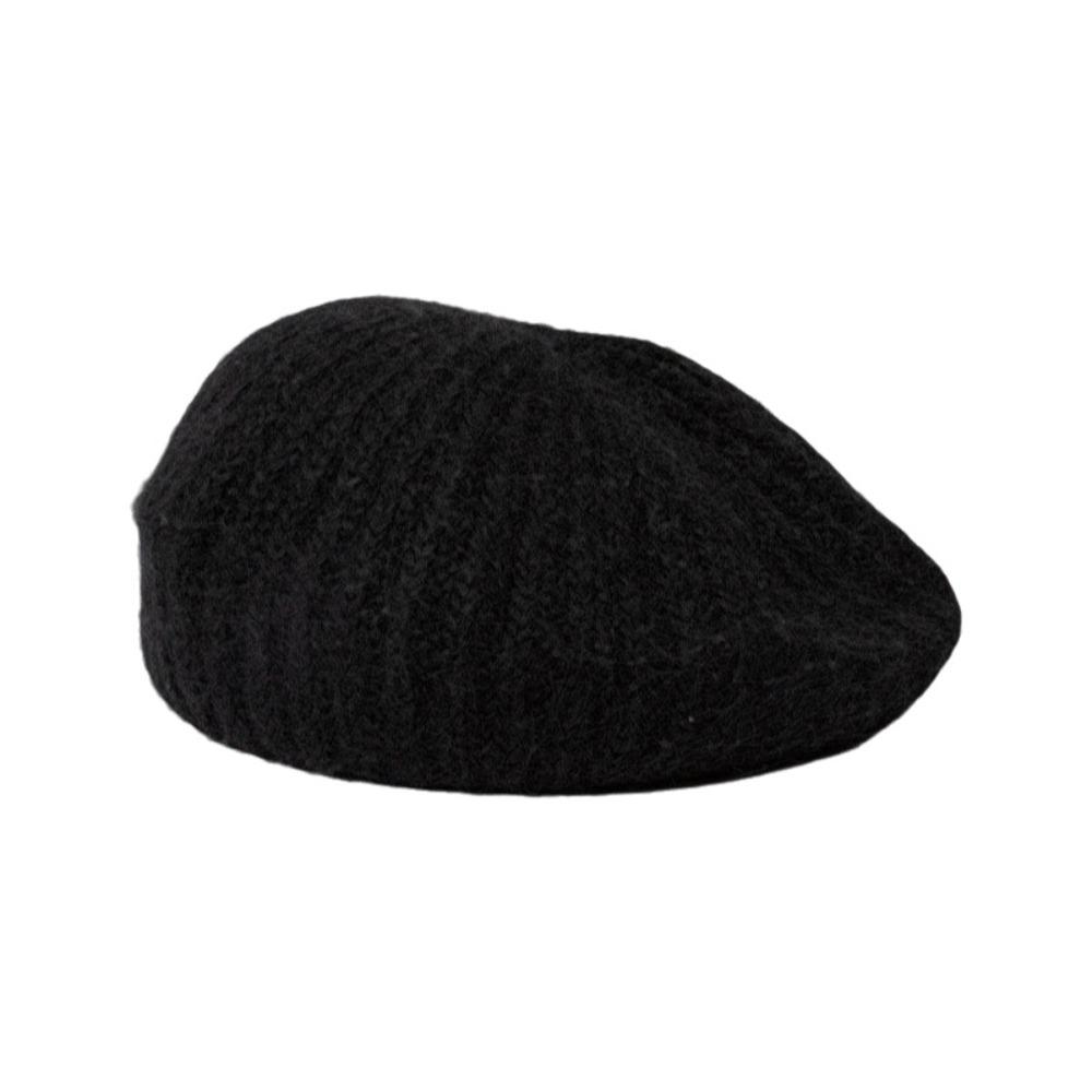 Plush Bonnets Cap British Style Warm Knit Cap Retro Women Knitted Beret Autumn Winter