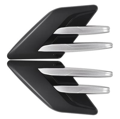 Pair Car Side Fender Air Vent Outlet Decorative Molding Shark Gill Sticker Black