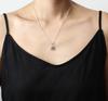 [World Accessories Carmelo] Hexagram Gibeon Meteorite Silver Pendant Pendant Top for Women and Men (Pink Gold)