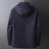 Removable Hat Warm Cotton Jacket for Middle-aged and Elderly People, Men's Winter Fit Top, Casual and Fashionable Jacket