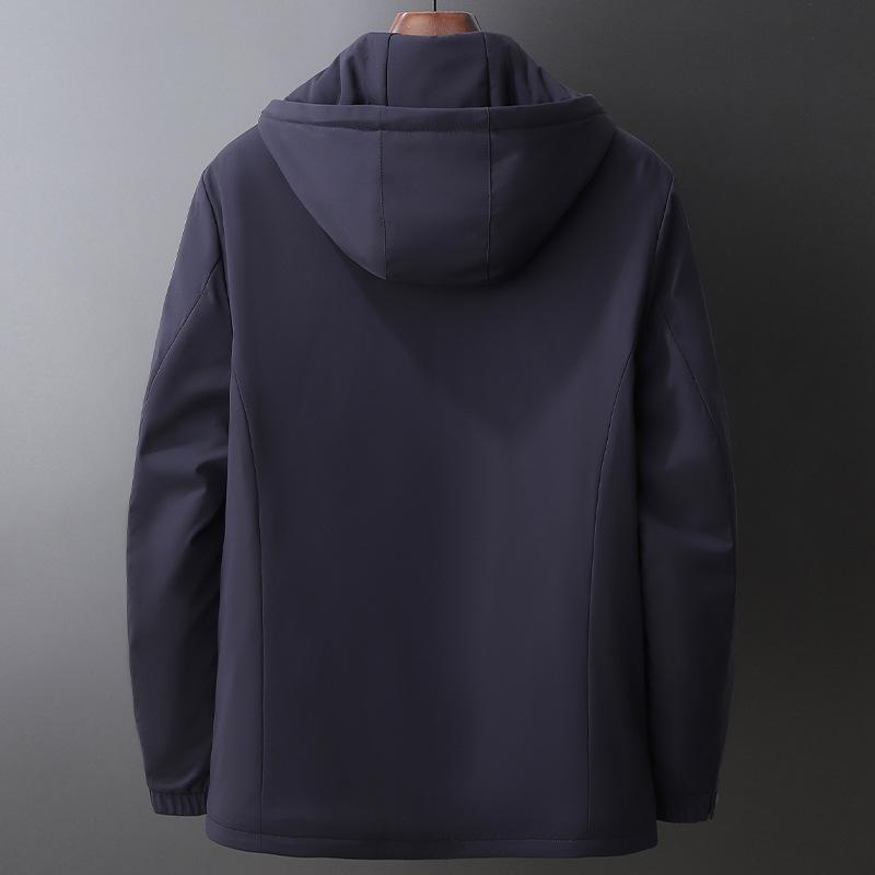 Removable Hat Warm Cotton Jacket for Middle-aged and Elderly People, Men's Winter Fit Top, Casual and Fashionable Jacket