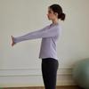 Women's Reflective Long Sleeve Yoga T-shirt - Night Run Fitness Top with Half-Zip Style for Autumn Running and Training