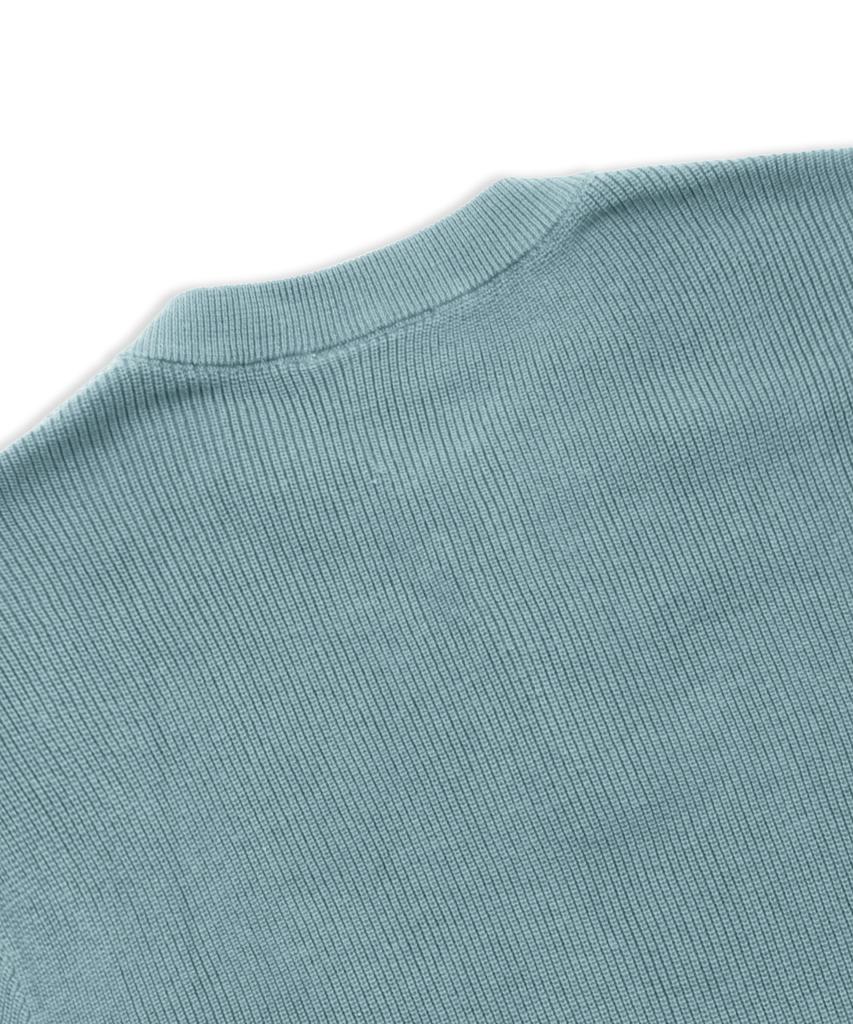 XTONZ Xtk166 Loose Fit Henley Neck Pullover Knit (Mint)