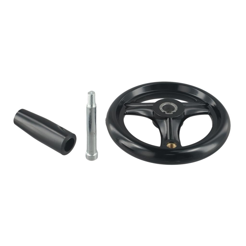 Plastic 3 Spoke Hand Wheel with Rotating Handle for Milling Machine Use