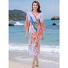 Übergröße Boho Kaftan Kleid, Damen Übergröße Maxi Cover Up Kleid