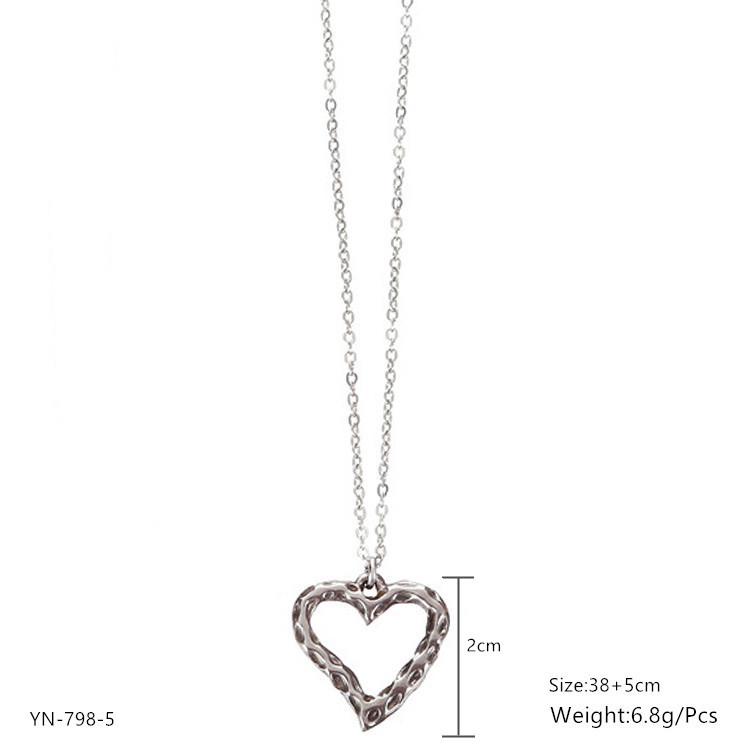 

European & American Stainless Steel Necklace, Non-Fading Big Lock, Crescent Moon, Cross, Heart, Beauty Coin, Simple Pendant.