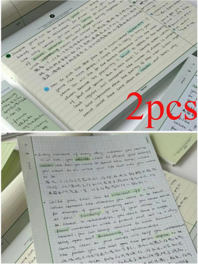 30 Sheets B5 Korean Memo Pad Multi functional Notebook Tearable Notes Drafts Plan Learning Paper School Stationery Supplies