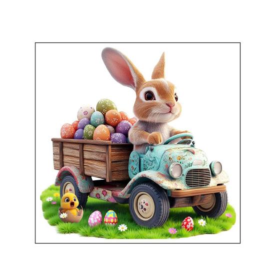 Window Sticker Healing Spring Window Scene Peel Stick Static Privacy Film Easter Bunny Egg Design Windows Doors Mirrors Decal