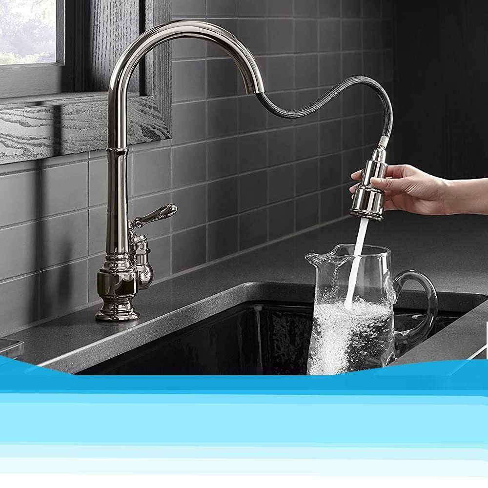 Black Water Pipe Fittings Hose Adapter Extender Safe Flexible Conduit  Kitchen