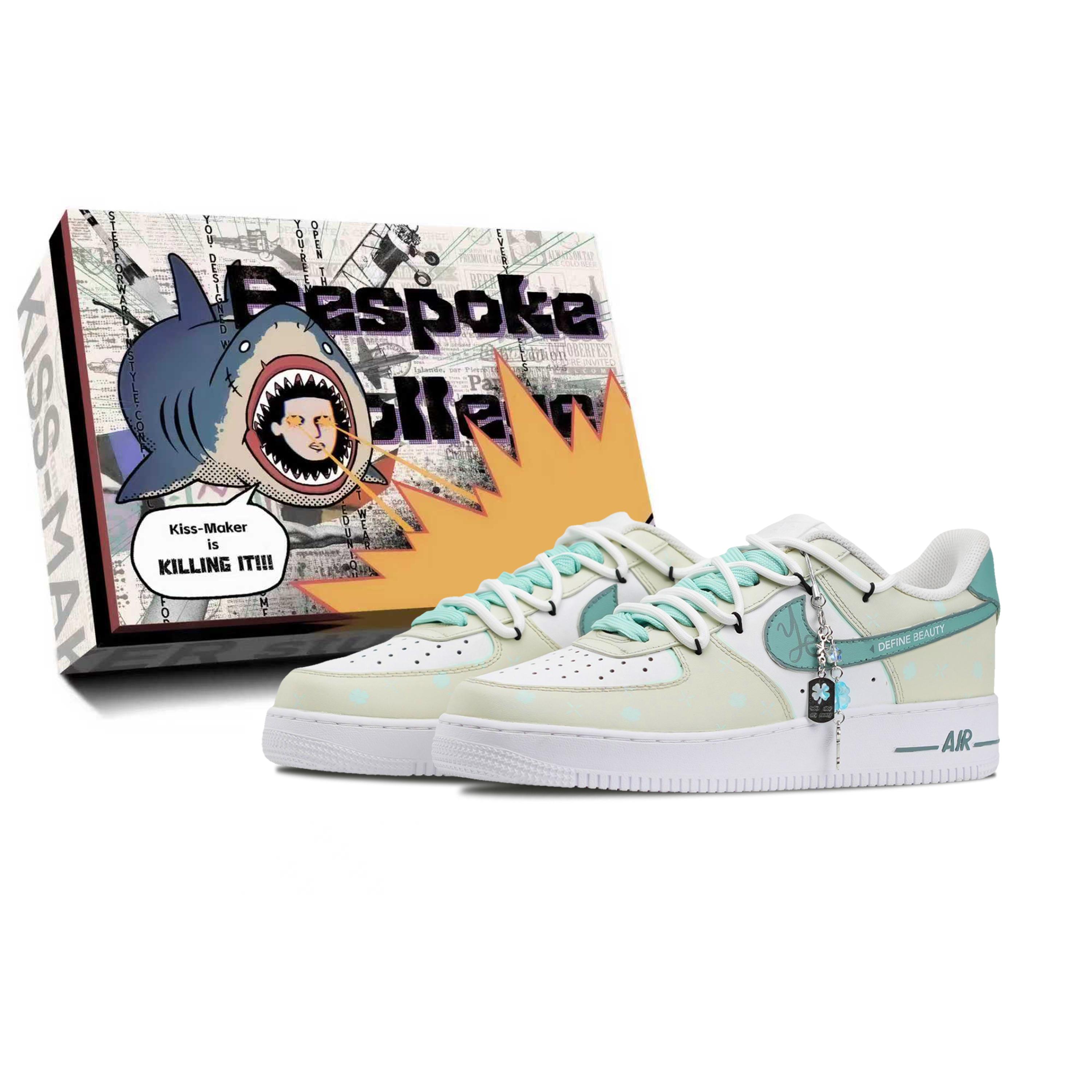 

Nike Air Force 1 Synthetic Leather Support Moisture Wicking Low top Skateboard Shoes Unisex Green CW2288-111(Team731--box) 43