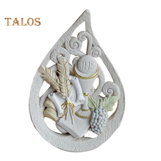 Hollow Flame Holy Communion Decoration Religious Eucharist Communion Symbol Resin Statue Sculpture Desktop Bookshelf Easter Ornament