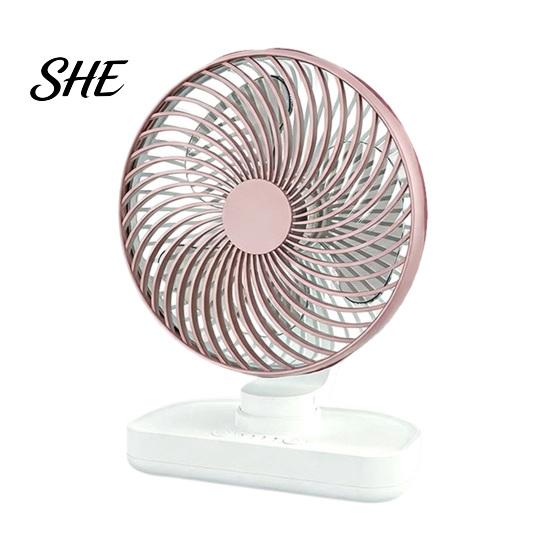 Electric Fan for Office Portable Desk Fan, Small Air Circulating 3 Speed Quiet Personal Cooling Adjustable Tilt Head Table Dorm Kitchen Circulator