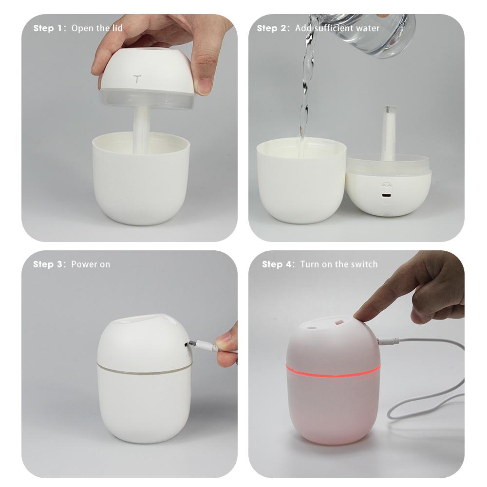 Mini Portable Air Humidifier USB Atomizer Aroma Diffuser Desktop Mute Hydrating Air Atomization Humidifier Car Humidifier