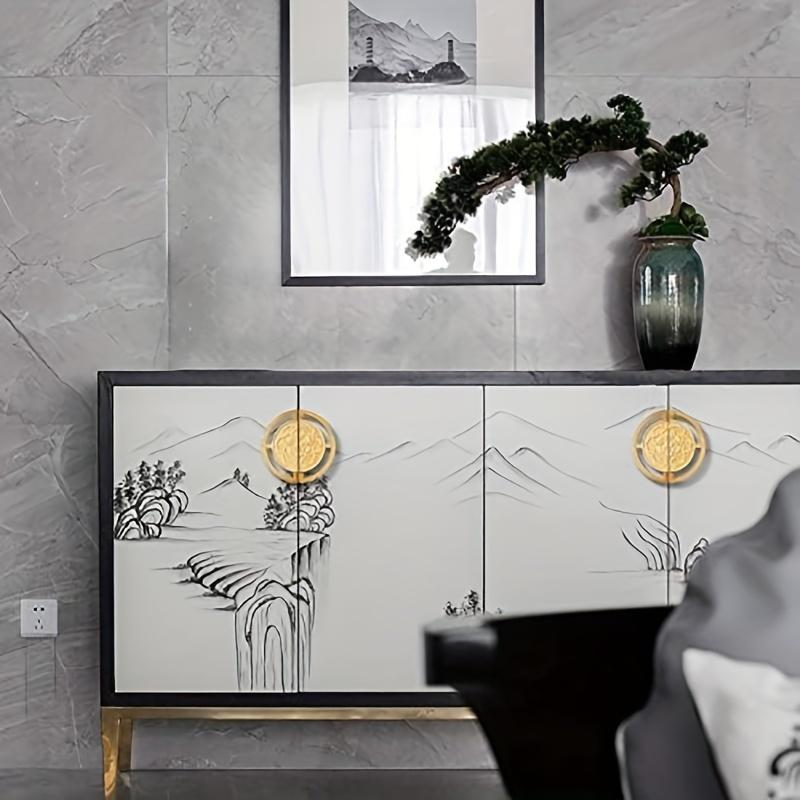 1 Paar goldfarbene Griffe aus Zinklegierung im Vintage-Stil, runde Vintage-Griffe für Schranktüren und Schubladen