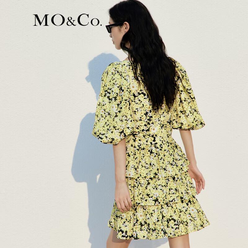 MO&Co. Floral Puff Sleeve Mini Dress