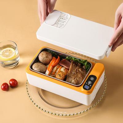 Elektrische beheizbare Lunchbox Kabellos Isolierter Lunchbehälter Wiederaufladbare Tragbare Bento-Box 1L Edelstahlbehälter Auslaufsicherer Speisenwärmer