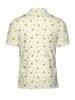Men'S Short-Sleeve Polo Shirt with Flat Digital Print Pattern - No Texture
