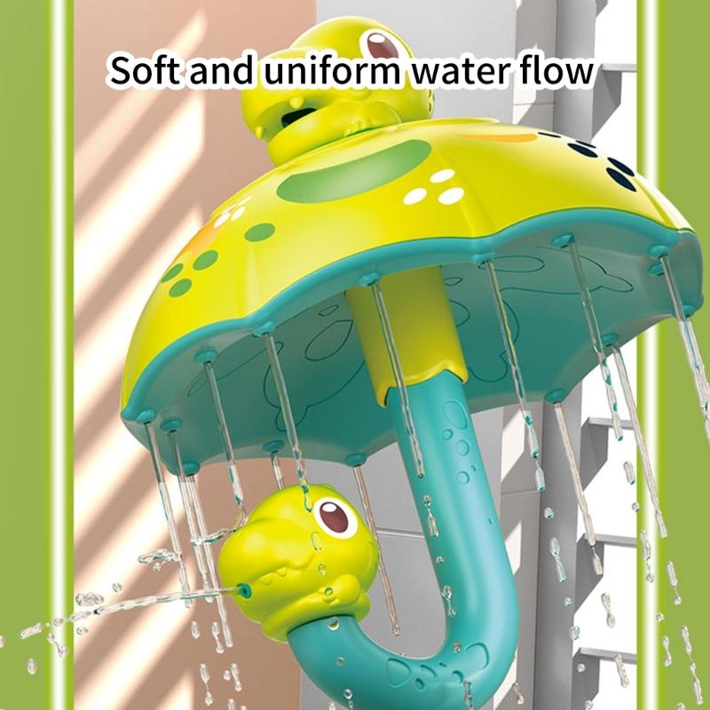 Creative Cartoon Dinosaur Umbrella Showerhead Bath Toy For Children Bathing Time Fun Interactive Shower Toy for Kids