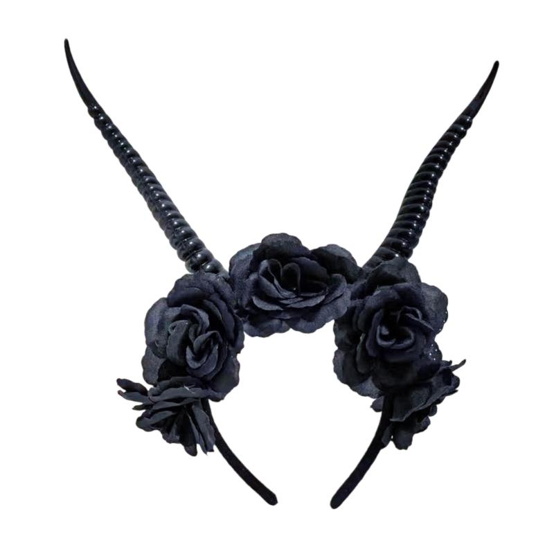 Halloween Devil Horns Headpiece With Comfortable Design Safe Costume Headband For Adults Cosplay Accessory