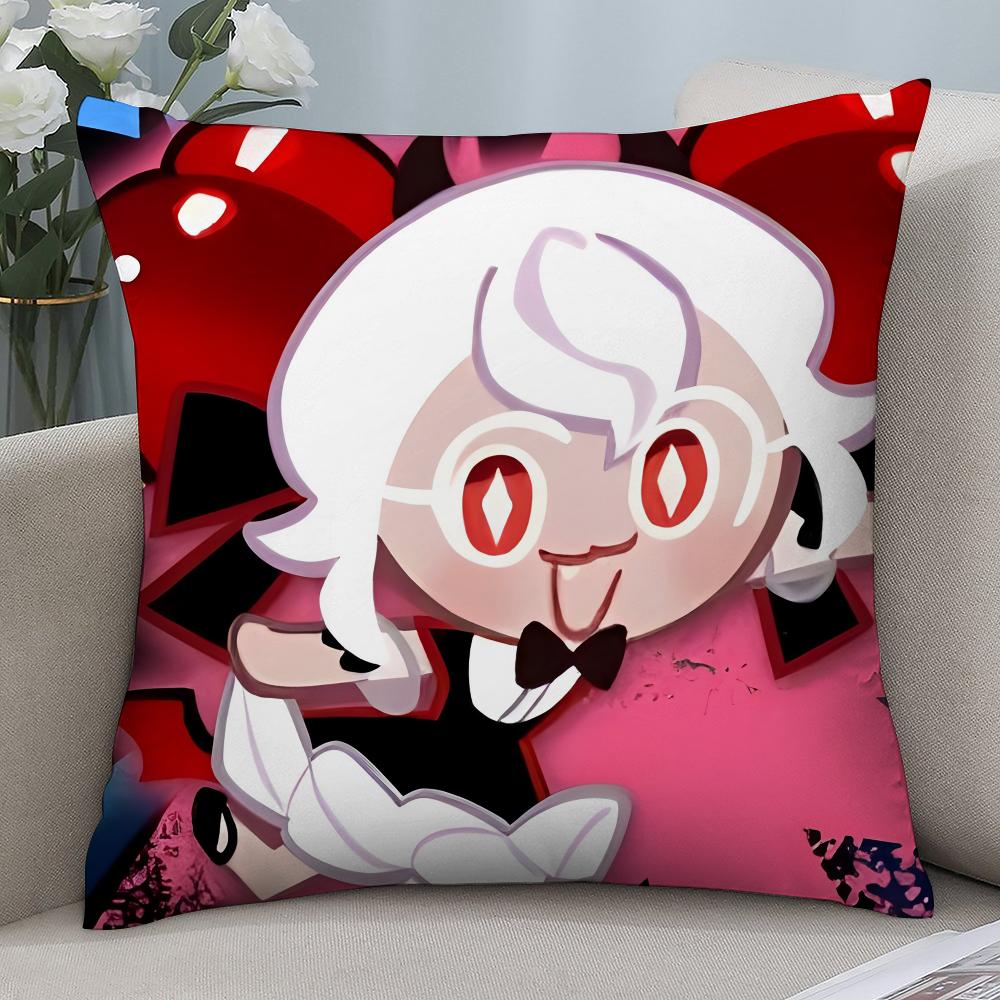 Game C-Cookie Run Kingdom Pillow Case 3D Print Polyester Fiber 40*40 cm Home Sofa Throw Pillow Cover Decoration Festival Gift