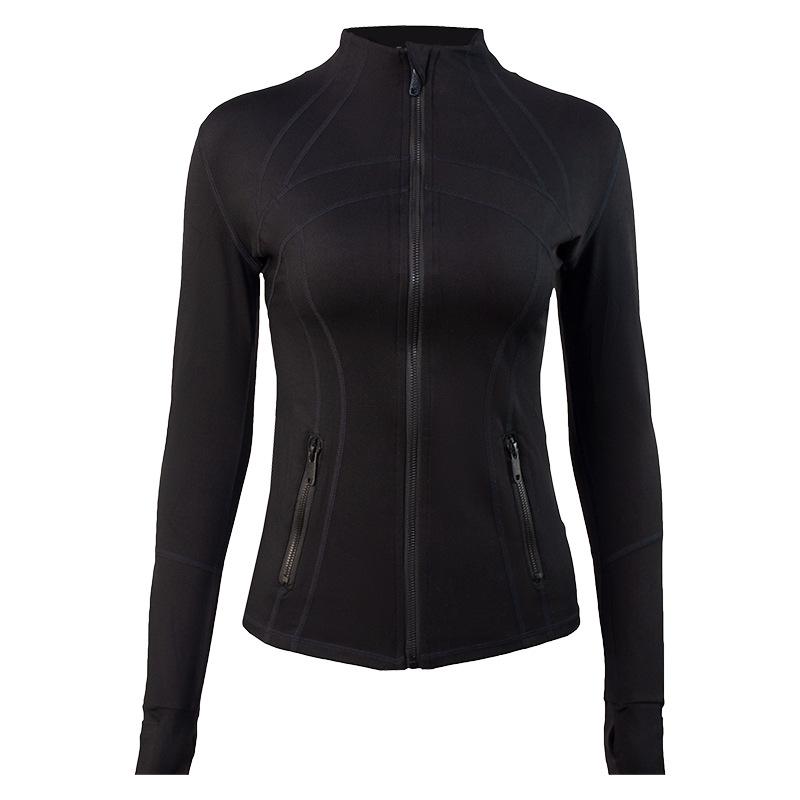 

Women s Solid Color Yoga Jacket - Zipper Cardigan for Fitness & Casual Wear S (40-45kg)