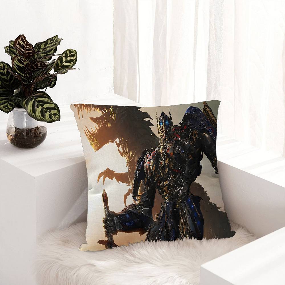 T-Transformers Anime Office Cushion Pillowcase Car Cushion Cover45X45CM Lumbar Pillowcase Sofa Pillowcover
