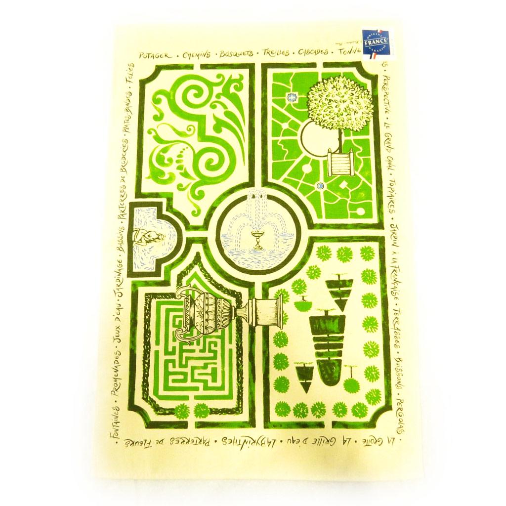 Les Trésors De Lily [L4713] - Designer Tea Towel 'Jardin À La Française'