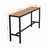 Outdoor Wood-Plastic Waterproof Bar Table & Chairs Set - High-Legged, Wall-Leaning Design for Balcony or Coffee Shop