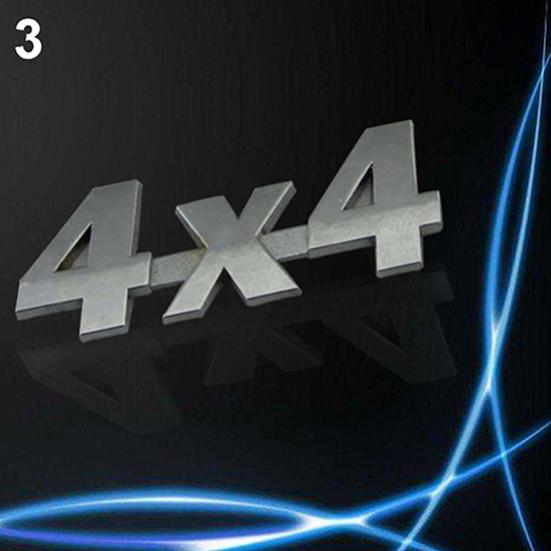 Car Metal 3D Badge Truck 4x4 Displacement Motor Auto Sticker Decoration Decal