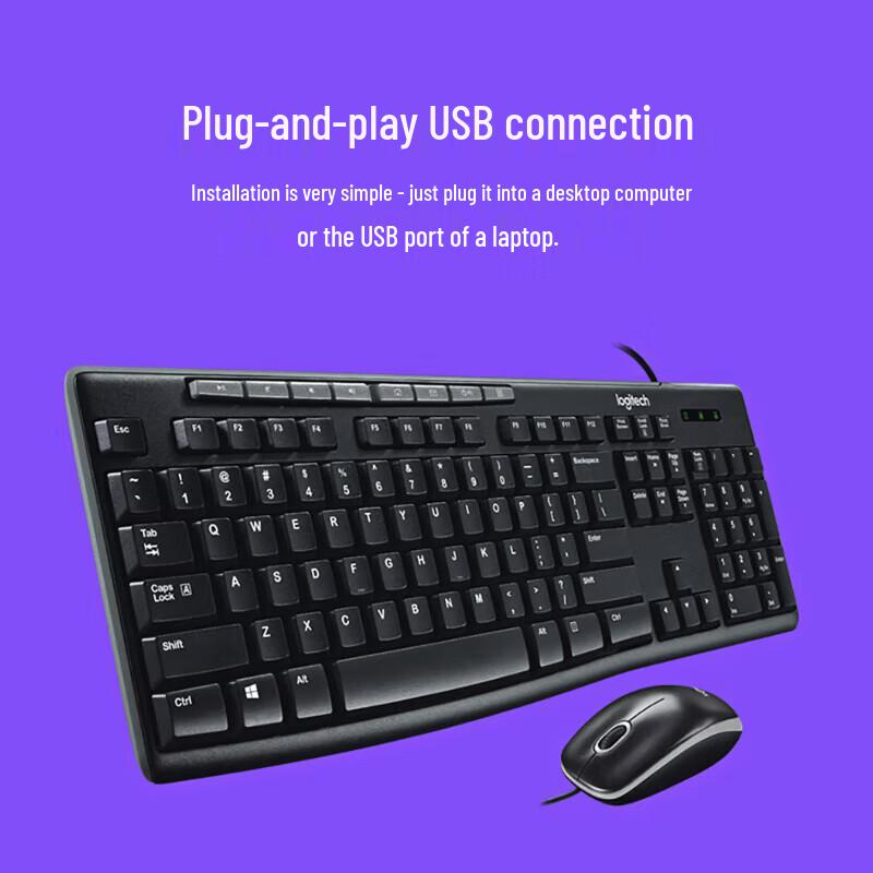 Logitech MK200 Wired Keyboard and Mouse Combo