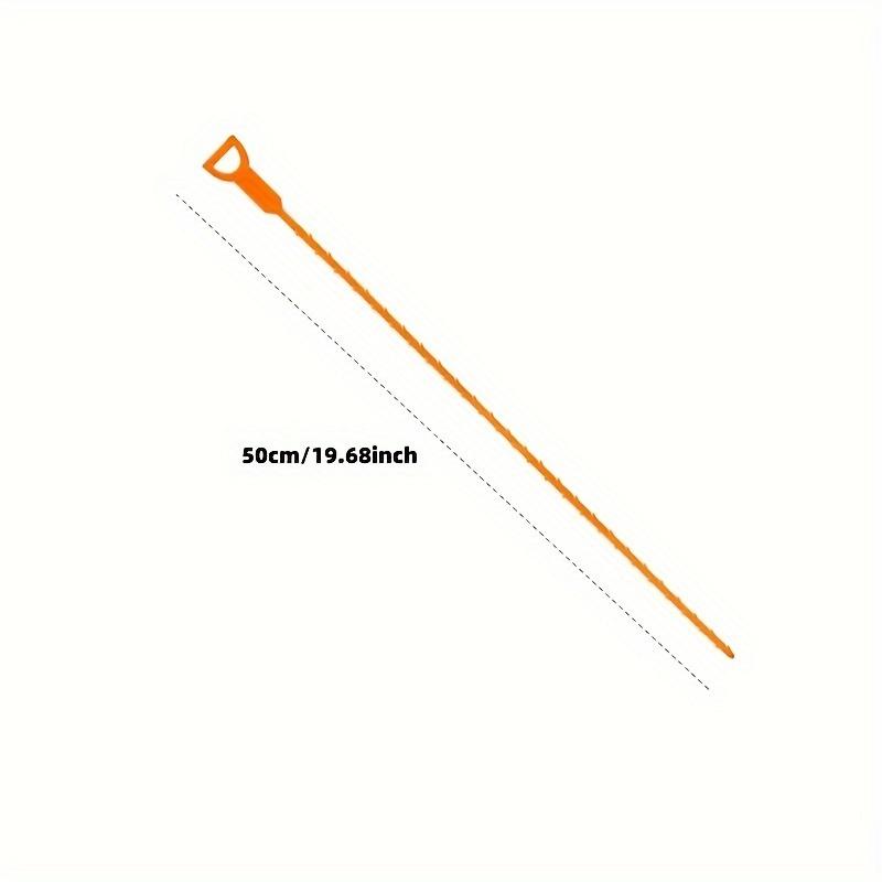 5-Pack Barbed Design Plastic Drain Clog Remover, Semicircle Handle Hair Catcher for Shower, Kitchen Sink, Bathtub, Bathroom Pipes Cleaning Tool