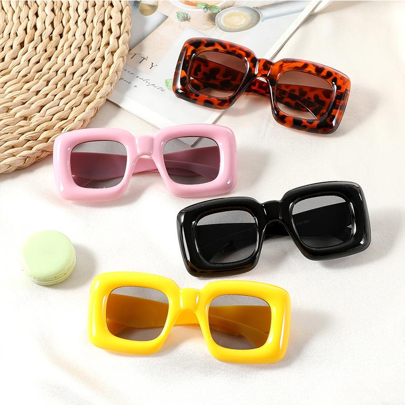 3-12 s New Square Sunglasses for Boys Girls Y2K Retro Design Shades Candy Color Goggle Sun Glasses Kids Children Eyewear