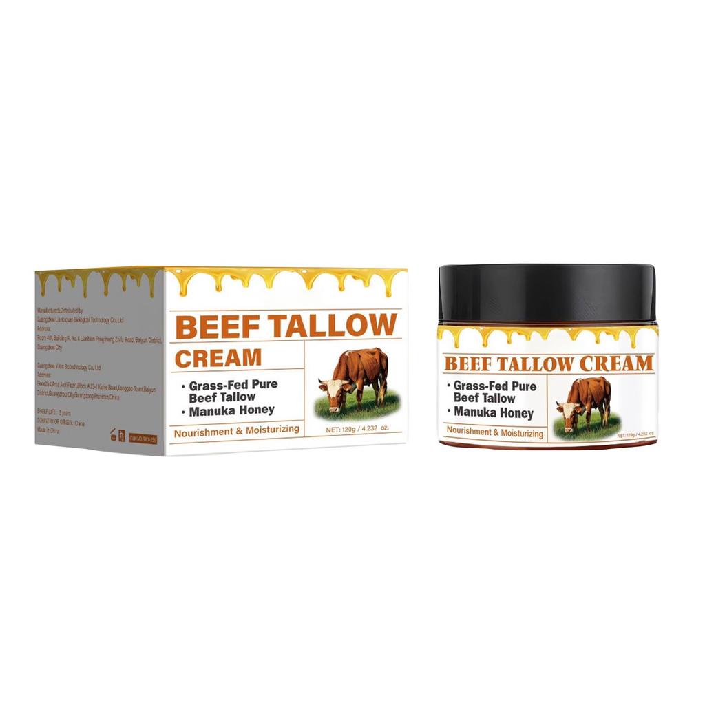 Tallow Honey Balm Cowfat Face Cream Nourishes And Tender Skin, Repairs And Soothe The Face, Moisturize And Tighten The Skin 120g