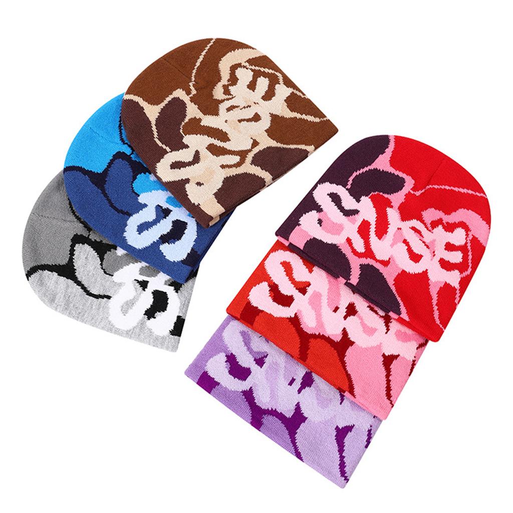 Hiphop Knitted Hat with Jacquard Letter Warm Fashion Hat Winter Headwear for Autumn/Winter