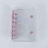 Candy Color Macaron-Themed A7 Binder Cover 6-Hole Transparent Collectible Organizer Double Button Widening Collect Book