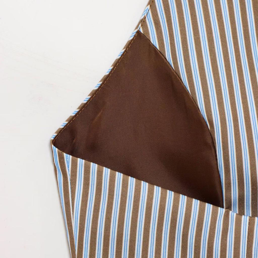 ZA Women's Summer 2025 Retro Striped Halter Neck Vest and Straight Leg Pants Set