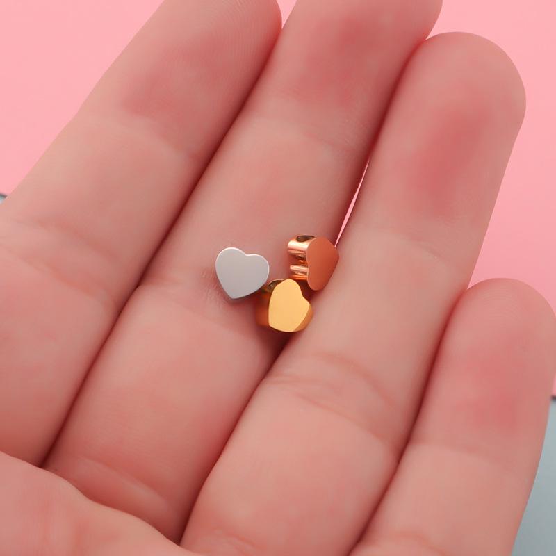 Stainless Steel Heart Beads for DIY Jewelry - Double Eleven Discount