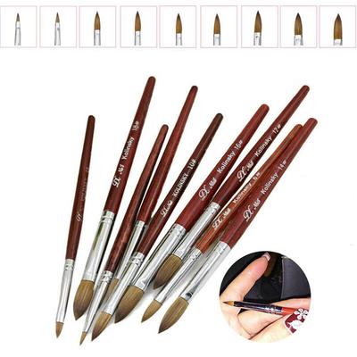 Handle Easy To Outline Flower Drawing Pen Nail Painting Brush Sable Hair Acrylic Nail Art Brush