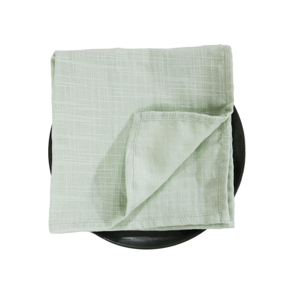 2PCS Village Style Bamboo Cotton Napkins Thicken Textured Fabric Cloth Napkins Eco-Friendly Double Layer Table Towels