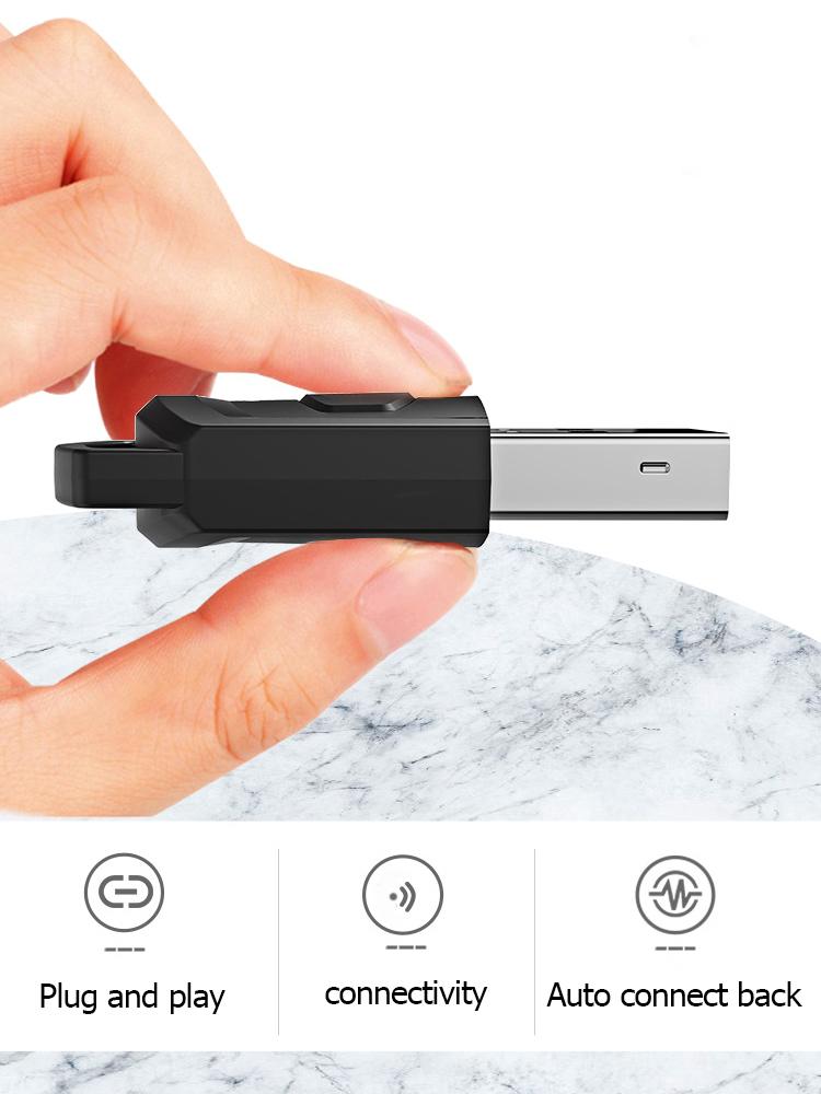 Bezprzewodowy Adapter Odbiornik Słuchawek dla Konsoli do Gier PS5 PS4 PC Zestaw Słuchawkowy Kompatybilny z Bluetooth Nadajnik Audio