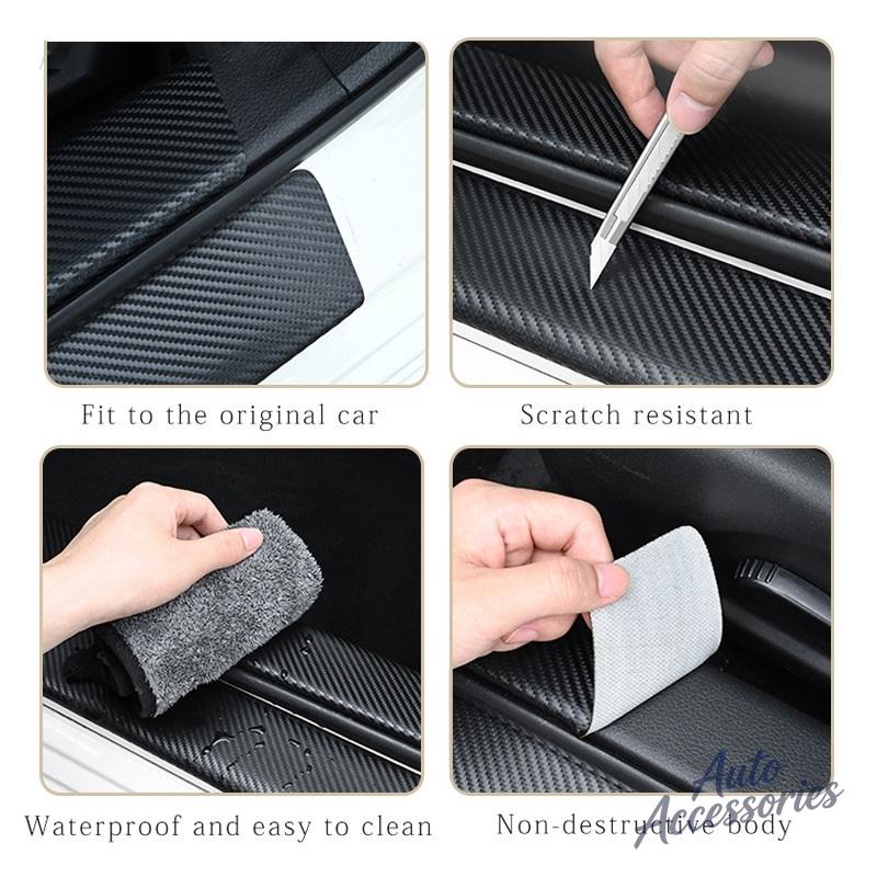 1/4PC Car Trunk Bumper Door Sill Threshold Protection Strip Car Sticker For BMW M E46 E90 E60 F30 G20 X1 X2 X3 X4 X5 X6 X7 I3 I4
